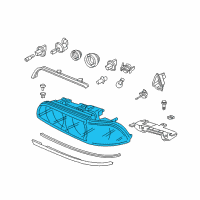 OEM 2001 BMW 530i Headlight Front Left Diagram - 63-12-6-902-517