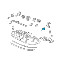 OEM 2001 BMW 325i Headlight Vertical Aim Control Diagram - 67-16-8-372-381