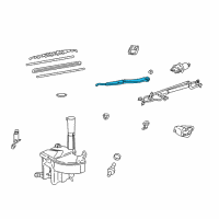 OEM 2002 Lexus LS430 Windshield Wiper Arm Assembly, Left Diagram - 85221-50090