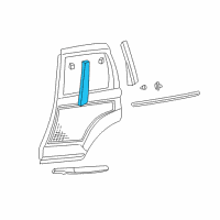 OEM 2001 Chrysler PT Cruiser Molding-B Pillar Diagram - 5288838AG