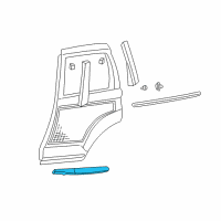 OEM Chrysler PT Cruiser Molding-Rear Door Diagram - 1AS88GPLAD