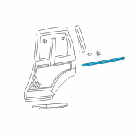 OEM 2004 Chrysler PT Cruiser Molding-Rear Door Diagram - 5303626AB
