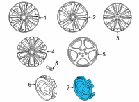 OEM 2022 Lexus NX350 Ornament Sub-Assembly, W Diagram - 42603-53140