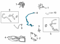 OEM 2022 Toyota Highlander Cooler Pipe Diagram - G1252-0E020