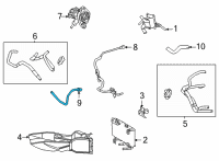 OEM 2022 Toyota Highlander Cooler Pipe Diagram - G1251-0E010