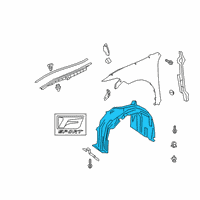 OEM 2021 Lexus ES350 Shield Sub-Assembly, FEN Diagram - 53807-06021