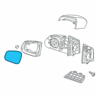 OEM 2017 Chevrolet Spark Mirror Glass Diagram - 42699572