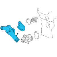 OEM 2005 BMW Z4 Thermostat Housing Sensor Diagram - 11-53-7-509-227