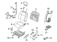 OEM 2021 Nissan Murano Pad Assy-Cushion, Front Seat Diagram - 87361-5AC7A