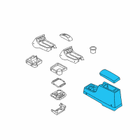 OEM Nissan Xterra Console Box-Floor Diagram - 96910-7Z001