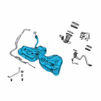 OEM 2008 BMW 650i Plastic Fuel Tank With Filler Pipe Diagram - 16-11-6-767-626