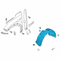 OEM 2020 Hyundai Tucson Front Wheel Guard Assembly, Right Diagram - 86812-D3500