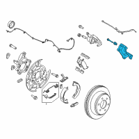 OEM Ford F-150 Caliper Support Diagram - FL3Z-2B511-B