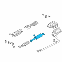 OEM 2014 Hyundai Sonata Center Muffler Assembly Diagram - 28600-3Q190