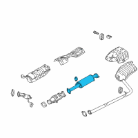 OEM 2013 Hyundai Sonata Center Muffler Assembly Diagram - 28650-3Q120