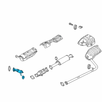 OEM Hyundai Sonata Front Muffler Assembly Diagram - 28610-3Q110