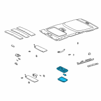 OEM 2001 Toyota Highlander Dome Lamp Diagram - 81240-51010-B0