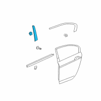 OEM Honda Garnish, L. RR. Door Center Pillar Diagram - 72970-TA5-A00