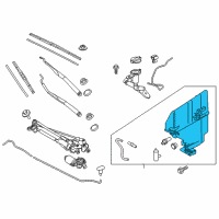 OEM 2021 Kia Stinger Windshield Reservoir Assembly Diagram - 98621J5000