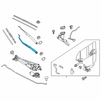 OEM Kia Stinger Windshield Wiper Arm Assembly Diagram - 98321J5000