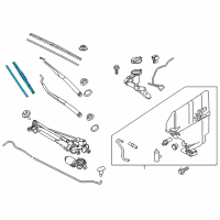 OEM 2020 Kia Stinger 18" WIPER Blade PSNG Diagram - 00009ADU18UKA