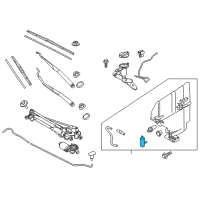 OEM 2022 Hyundai Sonata Windshield Washer Motor & Pump Assembly Diagram - 98510-C1000