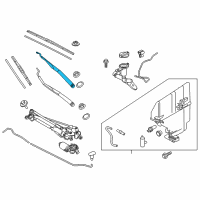 OEM 2018 Kia Stinger Windshield Wiper Arm Assembly Diagram - 98311J5000