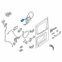 OEM 2016 Nissan NV2500 Back Door Opener Actuator Assembly Diagram - 90550-1PA2A