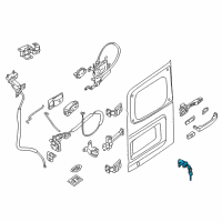 OEM 2013 Nissan NV3500 Cylinder Back Door Lock Diagram - K0600-1PA1A