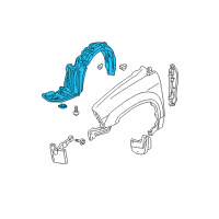 OEM 2003 Acura MDX Fender, Left Front (Inner) Diagram - 74151-S3V-A00