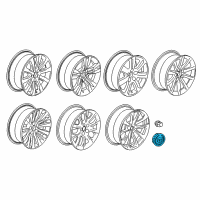 OEM Cadillac Center Cap Diagram - 23156594