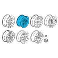 OEM 2018 Cadillac CTS Wheel Diagram - 23492304