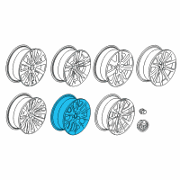 OEM Cadillac Wheel Diagram - 19302646