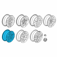 OEM Cadillac CTS Wheel Diagram - 23122157