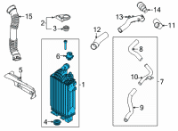 OEM 2022 Hyundai Tucson COOLER ASSY-INTER Diagram - 28270-2M400