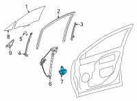 OEM 2022 Toyota Corolla Cross Window Motor Diagram - 85710-0A100