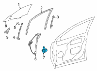 OEM Toyota Corolla Cross Window Motor Diagram - 85710-0A100