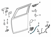 OEM Chevrolet Tahoe CABLE ASM-RR S/D I/S HDL Diagram - 23506174