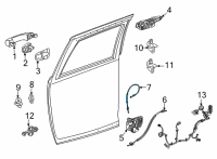 OEM 2021 GMC Yukon Lock Cable Diagram - 23506187