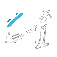 OEM 2022 Chevrolet Equinox Weatherstrip Pillar Trim Diagram - 84230080