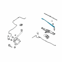 OEM 2015 Lincoln MKS Wiper Arm Diagram - AA5Z-17526-A