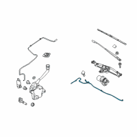 OEM 2012 Lincoln MKS Washer Hose Diagram - 8A5Z-17A605-A