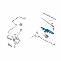 OEM 2010 Lincoln MKS Wiper Transmission Diagram - 8G1Z-17566-A