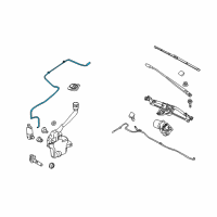 OEM 2019 Ford Flex Washer Hose Diagram - 8G1Z-17K605-A