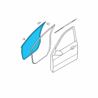 OEM Kia Spectra5 WEATHERSTRIP Assembly-Front Door Side Diagram - 821302F000