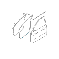 OEM Kia Spectra5 WEATHERSTRIP Assembly-Front Door L Diagram - 821502F000