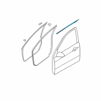 OEM 2007 Kia Spectra5 WEATHERSTRIP Assembly-Front Door Belt Diagram - 822202F001