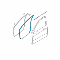 OEM Kia Spectra5 WEATHERSTRIP-Front Door Body Side Diagram - 821102F000NM