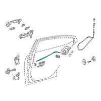 OEM Lexus ES250 Cable Assembly, RR Door Diagram - 69730-06140