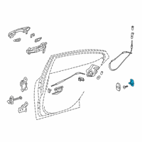 OEM 2018 Lexus RC F Plate Assy, Door Lock Striker Diagram - 69410-33030